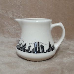 Homer Laughlin China Fishs Eddy New York City Skyline Twin Towers Creamer